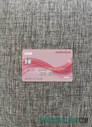 Áustria Addiko Bank Visa Card Photolook Front exemplo real